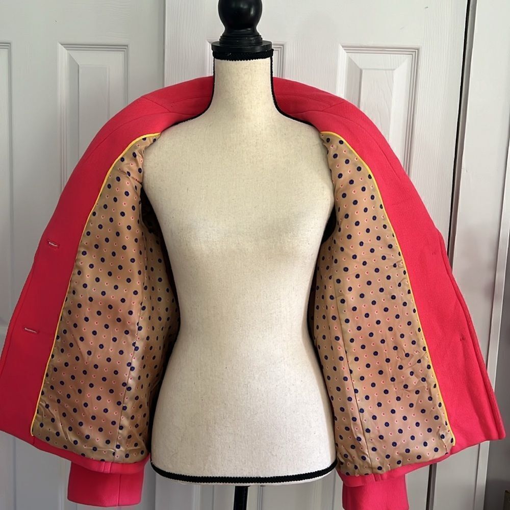 Talbots Albury Short Pea Coat Pink Size 8 - Picture 15 of 17